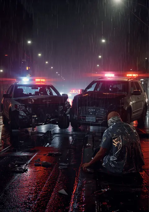 Car accident scene at night, representing Lexwood Law's personal injury lawyer services